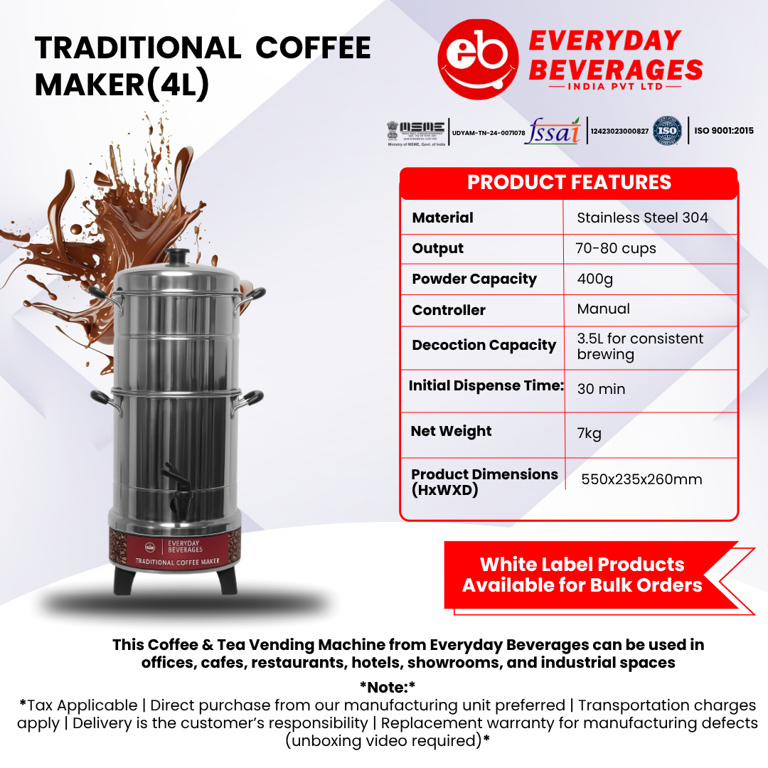 Traditional coffee maker 4ltr