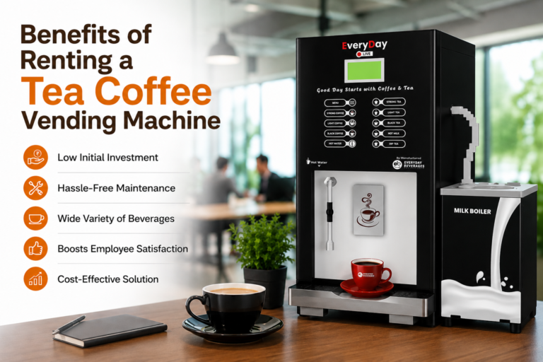 Benefits of Renting a Tea Coffee Vending Machine for Your Workplace