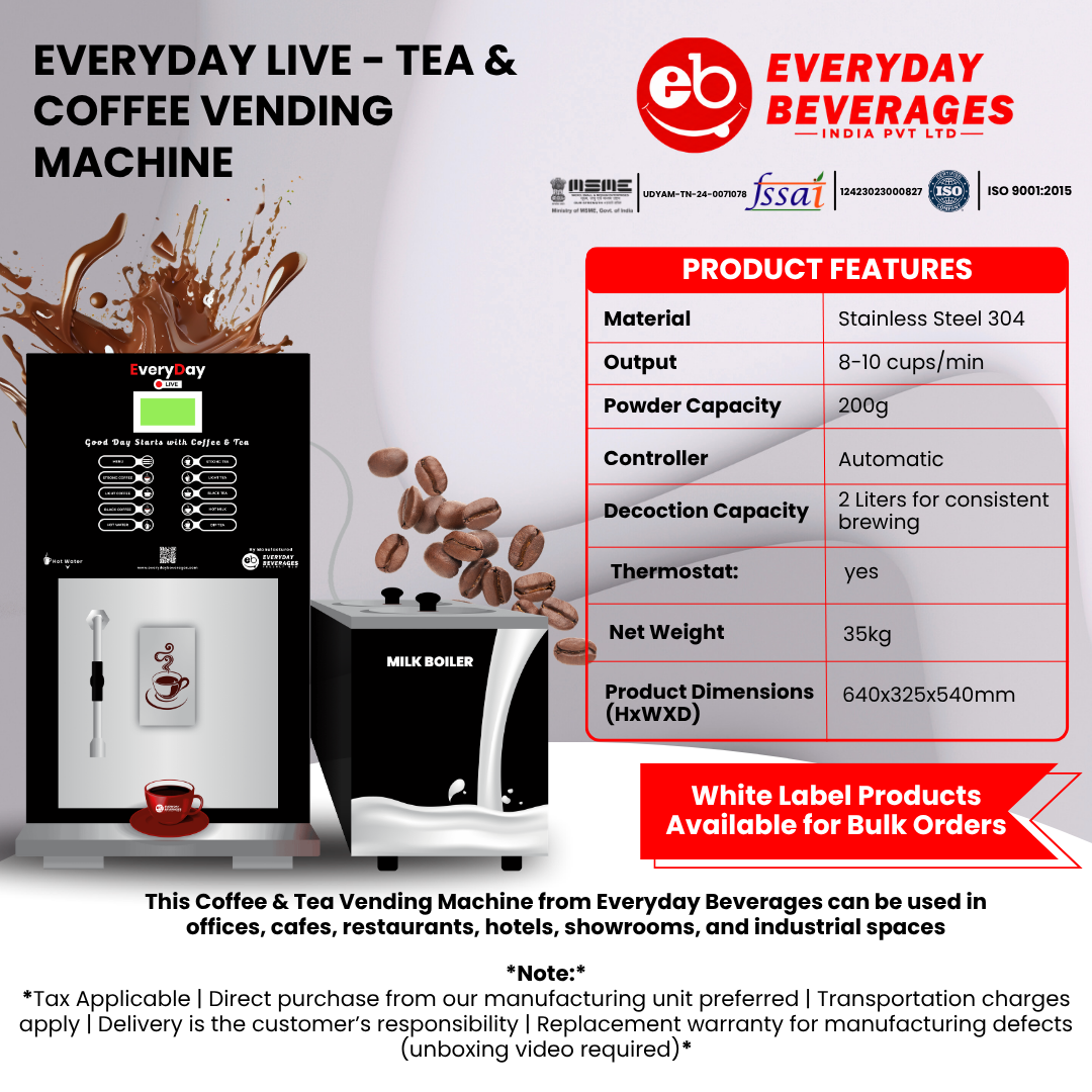 Live + Tea coffee vending machine